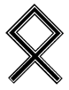 racist symbol - Outlined Odin Rune